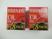 MAXELL Blank Audio Cassette Tapes Normal Bias 8 Pack UR 60 Minutes Sealed NEW
