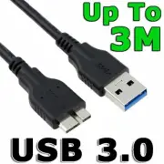 Flexible USB 3.0 Male A to Micro B Cable Cord for External Hard Drive HDD Data