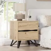Grayson 2 Drawer Bedside Table for Stylish Bedroom Storage