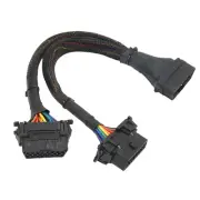 _1 IN 2 OBD2 Extension Cable 16Pin 30cm Length Male-Dual Female Diagnostic