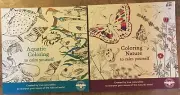 Pair coloring books to calm yourself, aquatic & nature by Peterson Field Guides