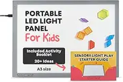 Toyometry Portable LED Light Panel with Activity Booklet - Educational Sensory Learning Tool for Kids, Compatible with Light Table Accessories, Teaching Aid Ideal for Preschool and Classroom Use