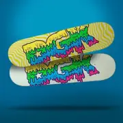 DGK Drippy UV Light Activated Graphic Skateboard Deck 8.0" + Free Grip Tape