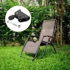 Plastic Plastic Metal Pull Tab Black Activity Lock Folding Lounge Chair
