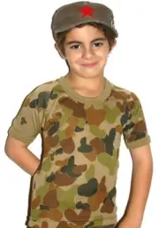 T Shirt - Kids - Auscam - Crew - Australian Made - Army & Military