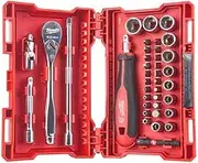Milawaukee 1/4-inch Ratchet, Socket and Bit Set 38 Piece