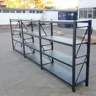 6.0M Metal Warehouse Racking Storage Garage Shelving Shelf Shelves - Matte Black