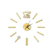 Modern DIY Wall Clock Large Frameless 3D Wall Clock for Home Living Room Office
