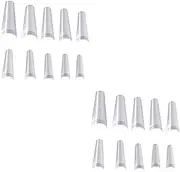 Healvian 1000 Pcs Nail Display Boards Square False Nails Natural Nails Tips Nails Stickers Gel Nail Extensions French False Nails Nail Tips Clear Nail Gel Nail Practice Tips Bagged Extend