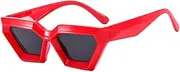 [TYUVIVO] Fashion Irregular Square Sunglasses Man Fashion Personality Sun Glasses Male White Black Mirror