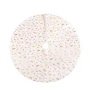 Elegant Christmas Tree Skirt White Sequins Carpet Floor Mat Small Ground Cushion