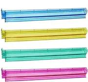 Mahjong Racks with Pushers - Clear 2 in 1 Mahjong Pushers Racks - Set of 4 Acrylic Board Game Accessories, Tiles Trays Storage Organizer, Mah Jongg Accessories
