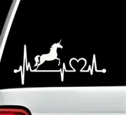 Unicorn Heartbeat Lifeline Monitor Decal Sticker Car Laptop BG308 Novelty Art