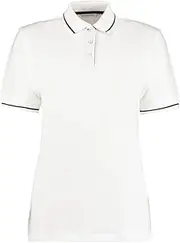 [KUSTOM KIT] Womens/Ladies St Mellion Cotton Pique Tipped Polo Shirt (UK Size: 12 UK) (White/Navy)
