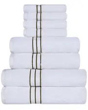 Superior Turkish Highly Absorbent Hotel Collection 8pc Turkish Cotton Towel Set