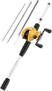 LLEIIshen Casting Fishing Combo 1.98m 4 Section Ultralight Carbon Fiber Rod and 7.2:1 Gear Ratio Fishing Reel Fishing Kit/2023