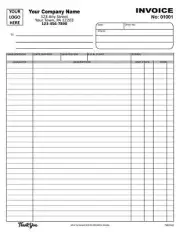 Standard Invoice Large Format / Customized / 8.5 x 11 / 2 or 3 Part / TMG140
