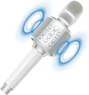 Bluetooth Karaoke Microphone for Kids & Adults, Wireless Rechargeable Mic with B