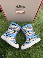 HUNTER TODDLER MICKEY MOUSE DISNEY BOOTS SIZE 4 UK NWB