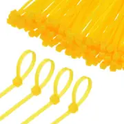 200-Pack Nylon Zip Ties 6 Inch 18 lbs Zip Ties for Indoor/Outdoor [Yellow]