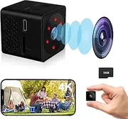 4K Spy Camera, UCOCARE WiFi or No WiFi Options Security Camera, Mini Camera with 32GB Memory Card, Wire-Free Portable, Smart Motion Detection, 150° Wide View Angle, Nanny Cam, Night Vision(Black)