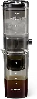 MHW-3BOMBER Drip Cold Brew Coffee Maker, Cold Brew Pitcher 400ml, Smooth Brew Quality Ice Coffee Maker with Uniform Speed Dripping, Black, ID6138B-OS
