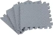 4-Piece Eva Foam Exercise Tiles Interlocking Mats for Gym Pool Garage High-Density Foam Anti-Vibration and Noise Reduction