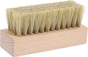 WEKAMOS Solid Wood Shoes Brush with Comfortable Non Skid Handle Multi Purpose Household Cleaning Scrubbing Brush for Shoe Edges and Soles Durable Wooden Handle for Efficient Random Color