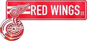 Rico Industries NHL Hockey Detroit Red Wings Standard Laser Cut Acrylic Street Sign 3.5” X 14.25” Home Decor - Bedroom - Office - Man Cave