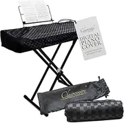 Clairevoire Digital Piano Cover for Roland FP series | Tailored & Waterproof | Book Stand Opening | Side Foldovers | Easy keyboard access | Damage protection (Ebony Black, FP60X/FP-E50)