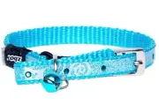 Rogz Sparklecat Pin Buckle Collar Turquoise Xsml