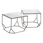 Arzon Collection 20.1 in. Bronze Square Glass Coffee Table