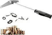 Bvizyelck Poker Chip Push,Retractable Chip Stick Pusher | Collector Rake, Chips Harrow Collecter Metal, Portable Supplies, Dice Putter Stick