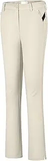 HELVES Women Golf Pants - Zipper Pockets Quick Dry Pants,Womens Golf Pants Lightweight Stretchy Work Hiking Pants Flared Golf Apparel Khaki