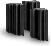 Alpha Sound Absorption Bass Trap Studio Acoustic Foam Corner, 20-Pieces Set, Black