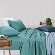 Amsons Sheet Set - Single Fitted & Flat Sheet With Pillowcases - Mint Green