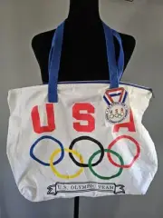 Vintage USA Olympic Team Cotton Zip Tote Bag