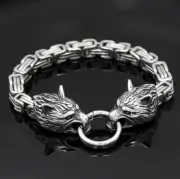 Wolfs of Odin Viking Bracelet - Stainless Steel | Arm Ring | Viking Jewelry