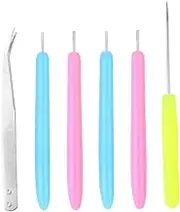 6Pcs Paper Quilling Tools with Needle Pen for DIY Art Crafts for Beginners Light and Comfortable Handles for Home and Holiday Decorations