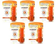 5 Pack Blistex Lip Boost Immunity Balm, Hydration Vitamin C, Coconut Oil 0.13 oz