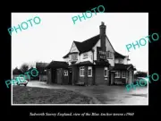 OLD LARGE HISTORIC PHOTO TADWORTH SURREY ENGLAND THE BLUE ANCHOR TAVERN c1960