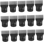 AUTSUPPL 15pcs Hair Dryer Diffuser Comb High-temperature Resistant Hair Dryer Nozzles Fit Comb Attachments for Efficient Styling and Even Blow Drying