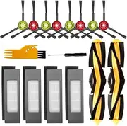 Vacuum Cleaner Parts Replacement, Compatible for Ecovacs, Compatible for Deebot 920 950 T5 N8 T8 T9 Series, Compatible for Yeedi 2 Hybrid Robotic Vacuum Cleaner 16pcs kit
