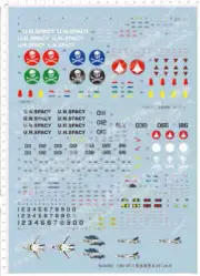 1/60 Macross VF-1 transformation VF-1A-S Model Kit Water Slide Decal 21x29cm