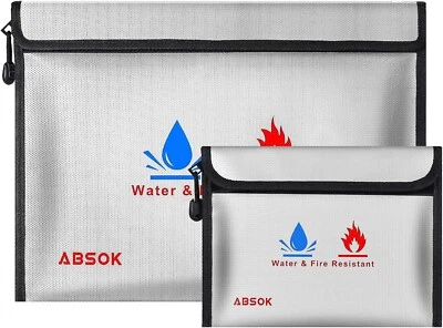 Fireproof Document Bag Fireproof Money Safe Document Bag 15 x 11 in 9 x 7