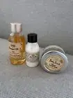 Sabon Patchouli Lavender Vanilla 3pc Gift Set Shower oil Body Milk Scrub
