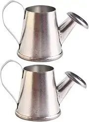 FONDOTIN 2pcs Mini Watering Kettle Decor Realistic House Plant Accessories Fine Craftsmanship Ergonomic Design for Miniature Gardening and Collecting