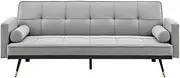Ovela Billi Button Sofa Bed (Light Grey) - OVBILLISBGA