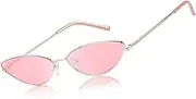 [ELEGANTE] Retro Cat eye Oval Sunglasses for Women with Small Metal Frames Designer style UV400 Protection