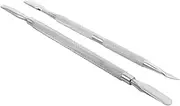 VICASKY Durable 2-piece Nail Tool Set Cuticle Pusher Nail Polish Remover Gel Skin Remover Scraper Gel Manicure Tool for and